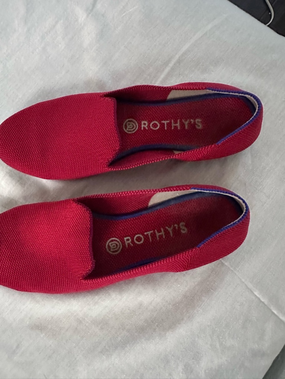 Rothy’s The Loafer Red Knit Slip On Flats Women’s Size 8.5 Washable Comfort - Picture 5 of 10